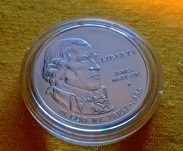 USA 1 Dollar Silber Gedenkmünze 1993 „James Madison“ „Montpelier“