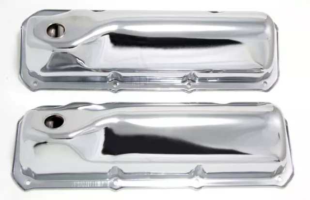Trans-Dapt Performance TRADITIONAL Design Valve Covers; STOCK; Fits Ford 351C, 3