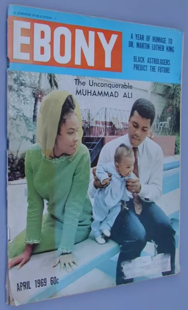Old Original EBONY Magazine April 1969 "MUHAMMAD ALI" Very Rare