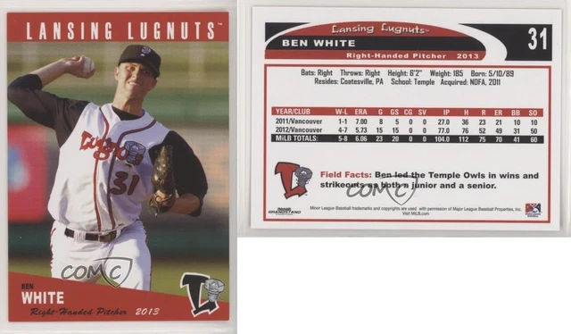 2013 Grandstand Lansing Lugnuts Ben White