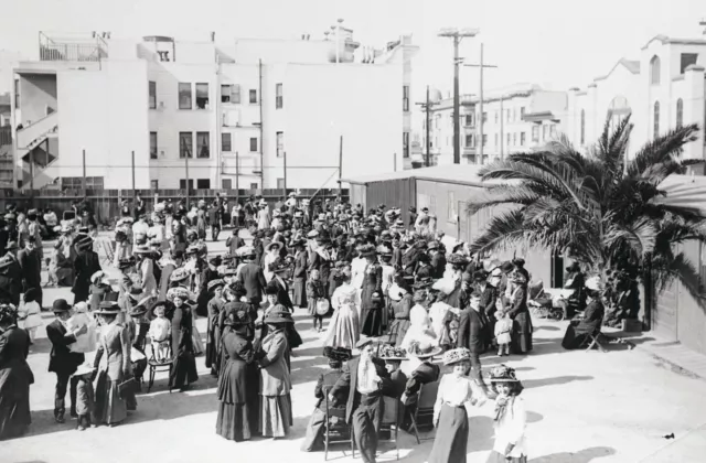 1910 San Francisco Guerrero&Camp~Columbia Park Boys Club Crowd Ceremony~Negative