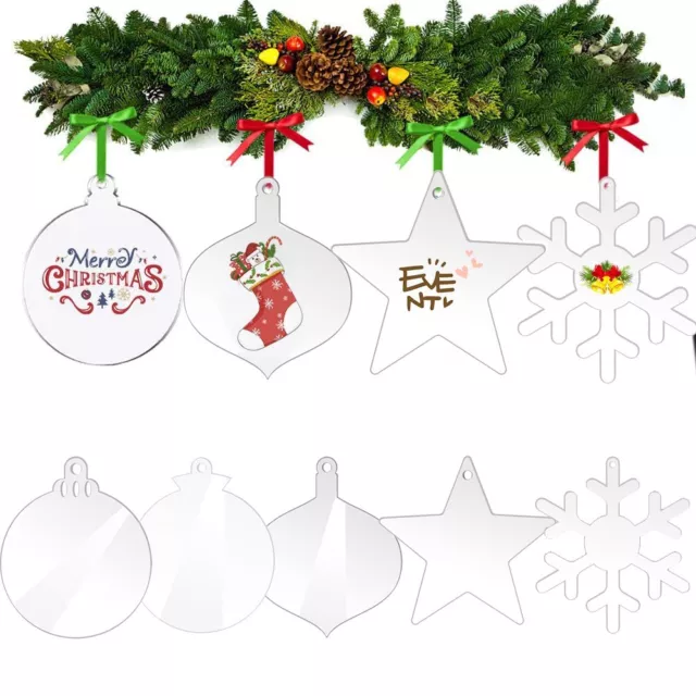 Transparentes Acryl Weihnachten Klar Kugeln Baum Runde Ornamente Weihnachten Han