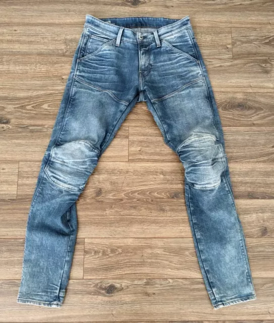 G-Star Raw 5620 3D Jeans Mens Medium Washed Patina Super Slim Denim - 30x32