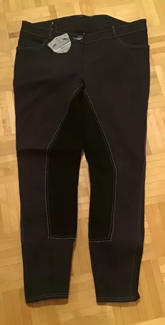 Damen Reithose Silikon Vollbesatz Lauria Garrelli HKM special, Schwarz  Gr.48