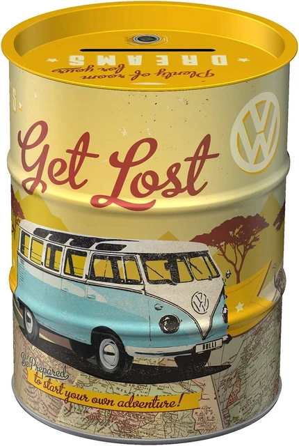 Salvadanai Retrò a Forma Fusto Olio, Bulli T1 – Get Lost – Idea Regalo per I Bus