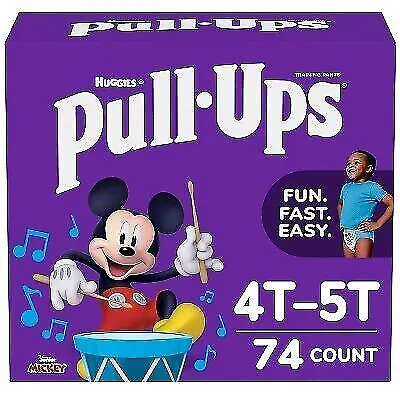 Huggies Pull Ups 4t-5t Boys Training pants 74ct NEW