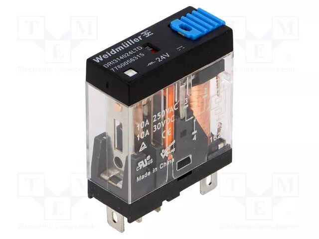 Relay: Elektromagnetisch Uspule: 24VDC 10A/250VAC 10A 7760056315 Elektromag