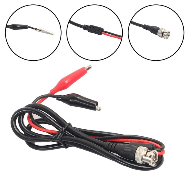 Cavo Cavo Sonda Test Oscilloscopio Clip Alligatore BNC - Foto 5