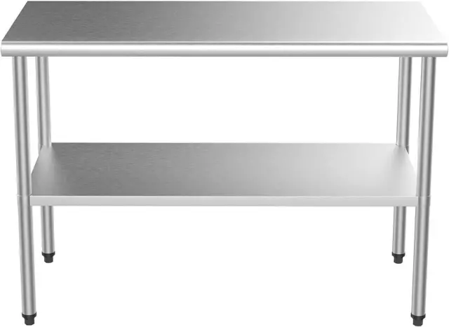48'' x 24'' Stainless Steel Table for Prep & Work,Commercial Worktables