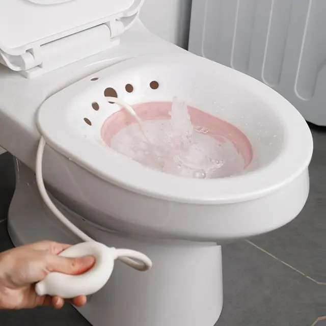 Sitz Bath with Flusher Portable Personal Bidet for Hemorrhoids Relieve UK