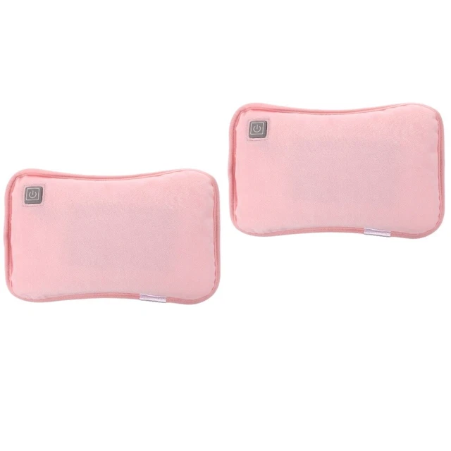 2 PCS Plush Hot Water Bottle Bag Mini Bottles Electric Student