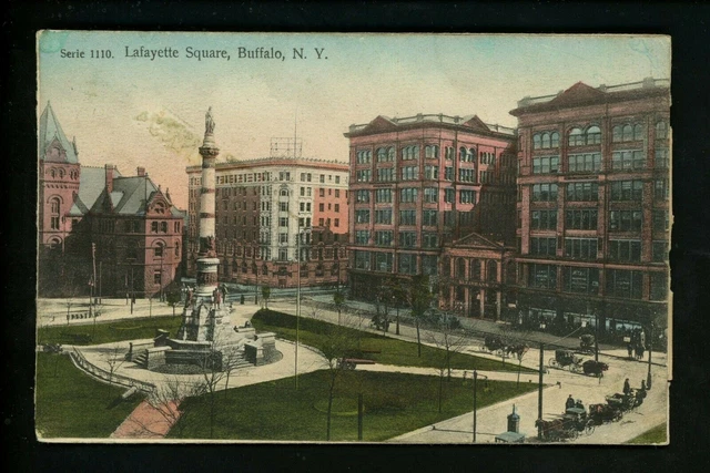 Buffalo, New York NY Vintage Novelty postcard Views pull out from Side 1907