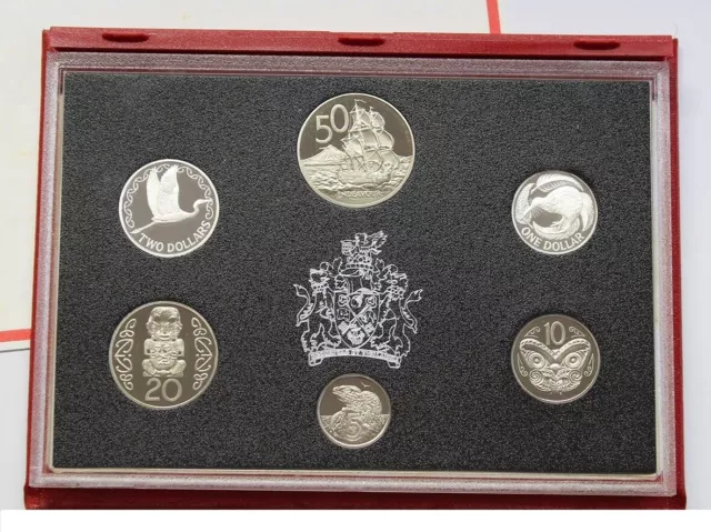 New Zealand - 1990 - Silver Proof Coin Set - Silver $1 & $2 !!!!