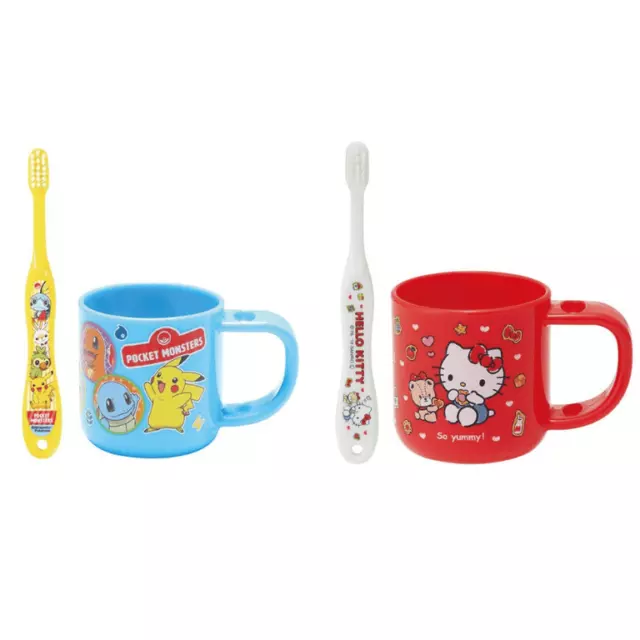 SKATER Children's Toothbrush And Rinse Cup Pokémon Hello Kitty Toothbrush Set