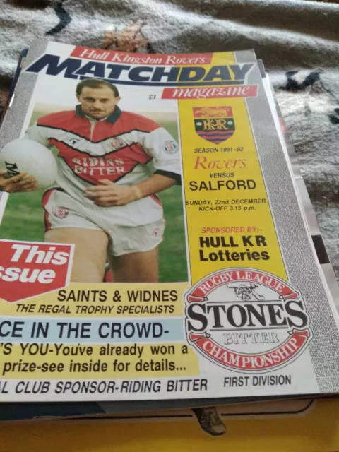 Hull Kingston Rovers v Salford 1991/92