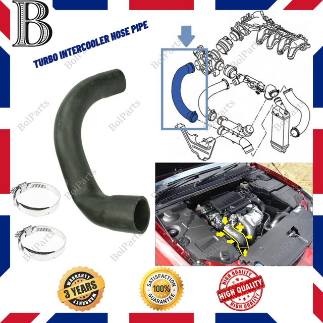 Tuyau D'intercooler Turbo Pour Peugeot 407 / Citroën C5 1.6 HDI - Référence 0382.RY