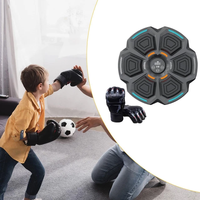 Cible De Boxe- Machine De Boxe Musicale Bluetooth- Music Boxing Machine Murale +Gants Demi-doigts Noirs - Sport