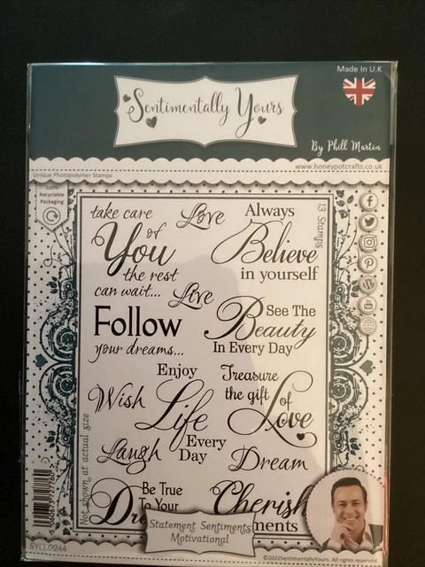 sentimentally yours Statement Sentiments Motivational stamps
