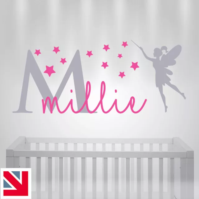 PERSONALISED Custom NAME Wall Sticker Baby Kids Nursery Girls Bedroom Decal