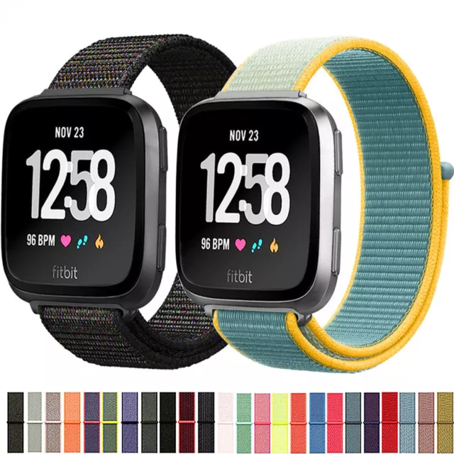 Nylon Armband für Fitbit Versa 3 2 1 Lite Sense Band Watch Sport Loop Band Strap