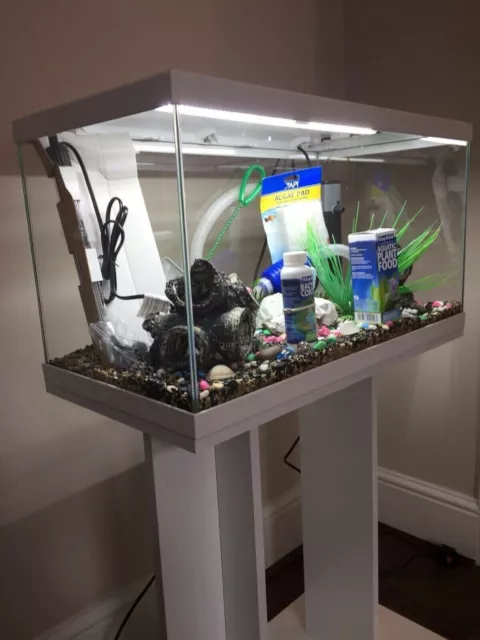 **BRAND NEW** Fish Tank Aquarium & Optional Stand: Heater, Filter & More Include 2