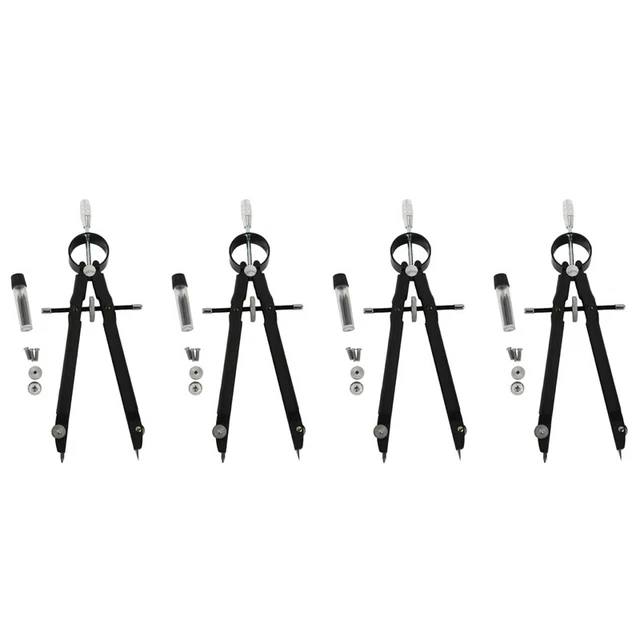 4X Professioneller Kompass, Kompass-Geometrie-Set Schloss, Mathematik- und J8H6
