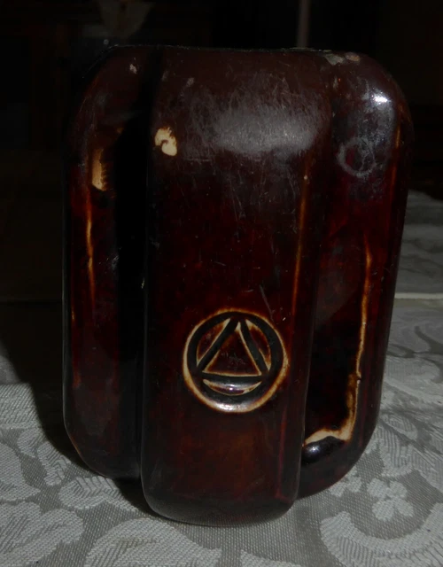 Vintage Brown Porcelain Insulator