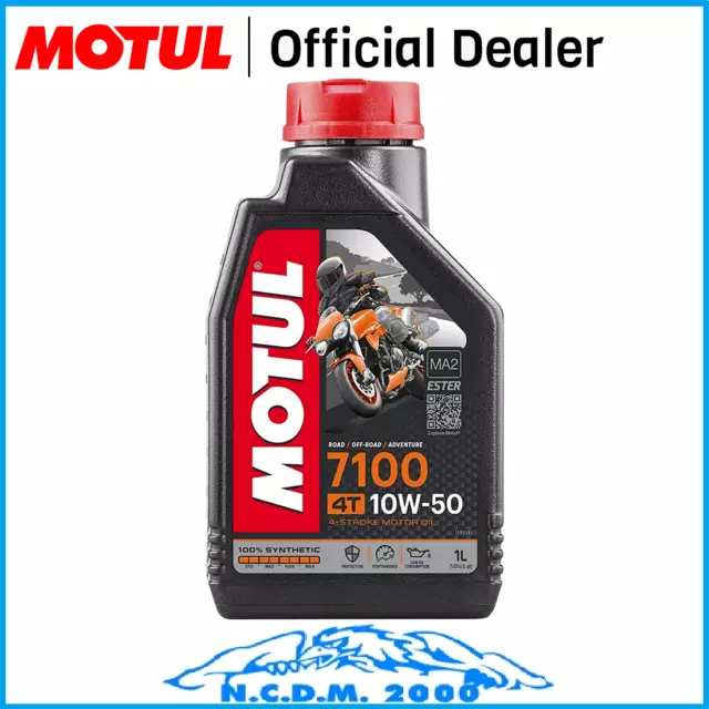 1 Lt Motul Olio Motore Moto 7100 10W50 4T Lubrificante 4 Tempi 100% Sintetico