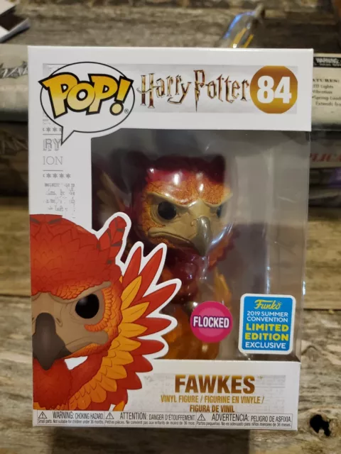 Funko Pop Flocked Fawkes Summer Con Exclusive LE Harry Potter Vinyl Figure 2019