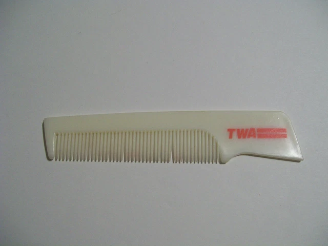 Vintage TWA Trans World Airlines Airplane Comb