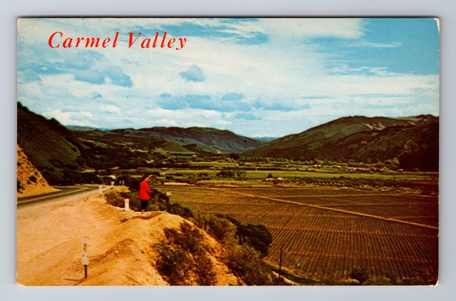 Carmel Valley CA-California, Panorama of Carmel Valley, Vintage Postcard