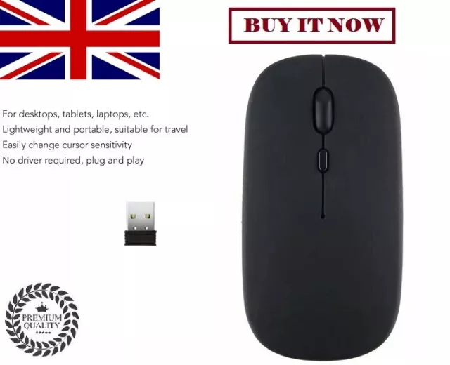 2.4GHz Wireless Cordless Mouse Mice Optical Scroll For PC Laptop Computer + USB