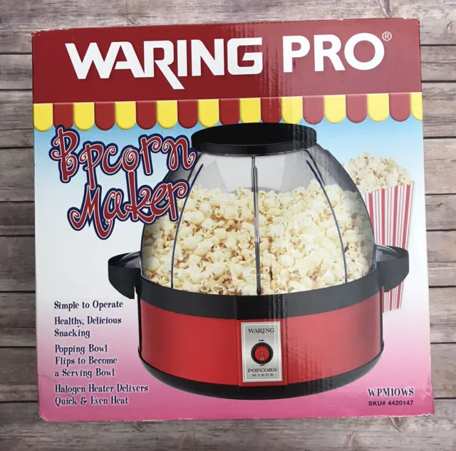 Waring Pro Popcorn Maker WPM10  Series Popcorn Machine 1000 Wat New