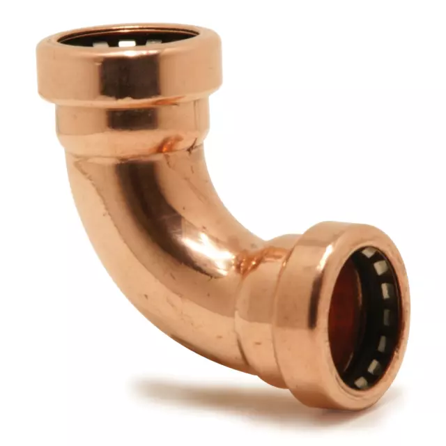 Tectite Sprint 10mm Push-Fit Copper Elbow, 90 Degree Bend, TT12 Pegler Yorkshire