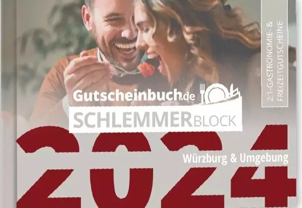 Gutscheinbuch Schlemmerblock 2024 Würzburg & Umgeb. Mit Mobile Code