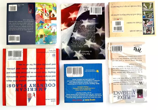 6 Small Patriotic Books About Patriotism Salutes to America Flags Pledge etc 2