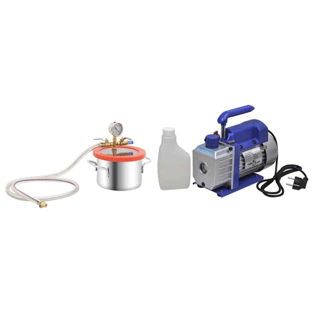 AX Camera A Vuoto 3,7L Pompa Motore 1/4HP Multiuso Vacuometro Olio Nuovo 3100543