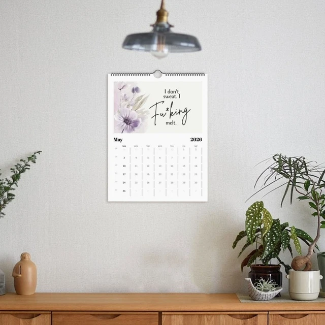 2026 MONTHLY WALL Decorations Calendar Wall Hanging Design Artistic ...