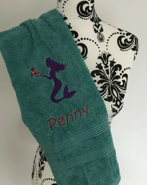 Mermaid Princess Towel -Personalised -Flannel / Hand Towel