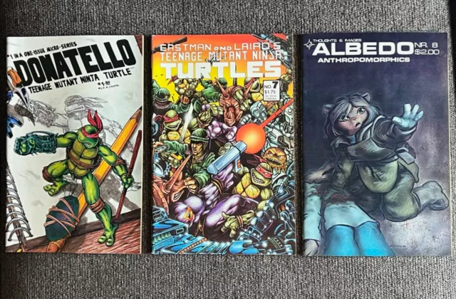 Teenage Mutant Ninja Turtles #7, Donatello #1 and Albedo #8 High Grade Lot