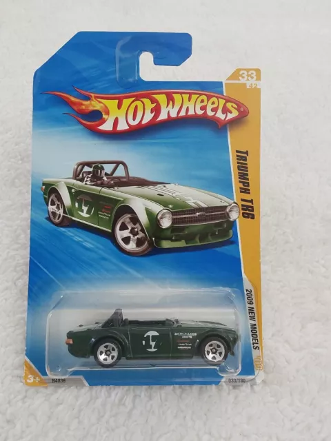 Hot Wheels Triumph TR6 New Models Green Race Cars Collectibles Toys Mattel NEW