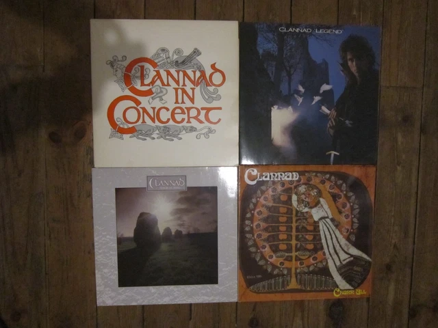 Lot de 4 vinyles LP 33 Tours de Clannad. Musique Celtique.