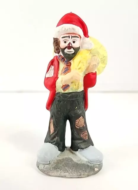 Emmett Kelly Jr Flambro Collection Christmas Hobo Santa Clown Porcelain