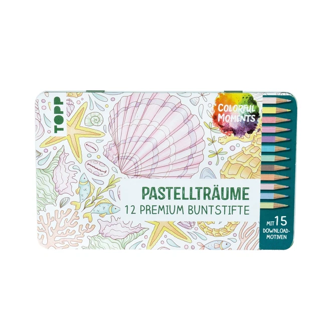 Colorful Moments Designdose mit Buntstiften - Pastellträume | Frechverlag | 2021