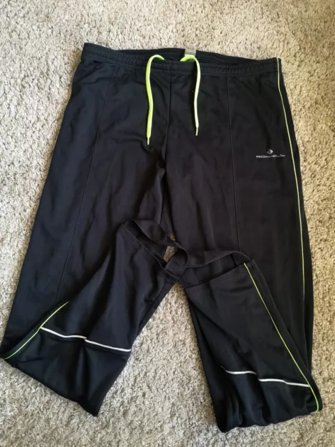 Ron Hill Classic Mens Running Trackster Black Training Pants XL