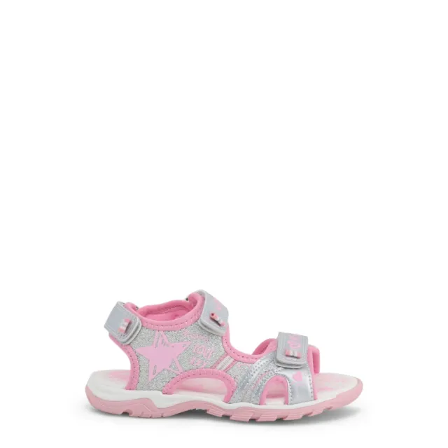 Shone 6015-025 Scarpe Sandali Bambina Bimba Rosa Argento