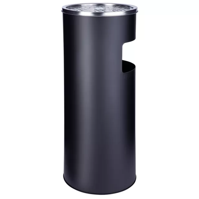 SVITA 30L Standaschenbecher Eimer Aschenbecher Mülleimer Ascher 60x25cm Schwarz 3