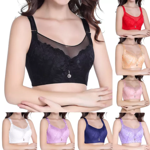 Women Full Cup Thin Underwear Plus Size Wireless Sports Bra Lace Bra Breast