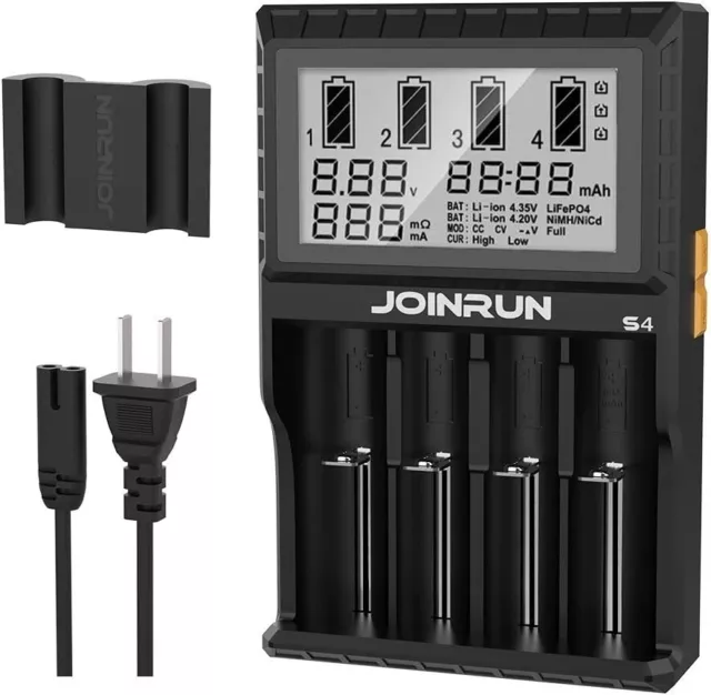 JoinRun Battery Charger LCD Display Li-ion Ni-MH 14500 18650 AA AAA NEW!