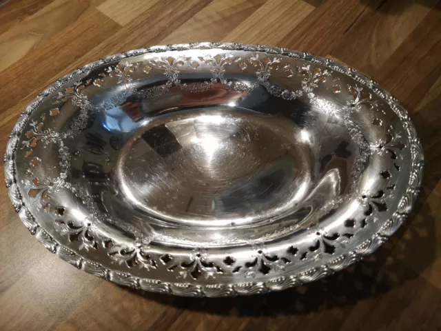 Antique/vintage Tiffany & Co wave edge bread tray/dish/platter sterling silver 2